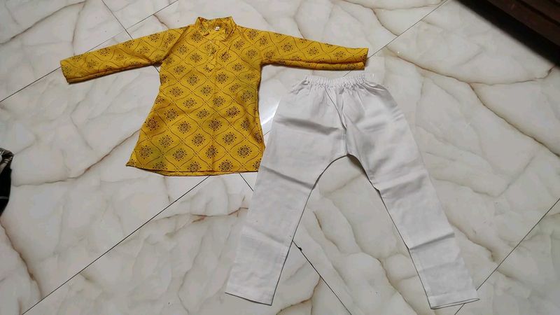 Kids&#39; Yellow Kurta Set