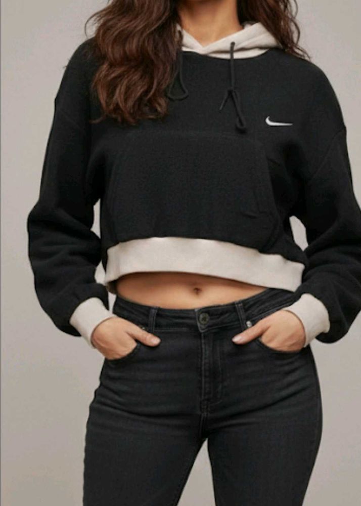 🎊🎆🎄🎉Sale Nike Two-Tone Cropped Hoodie
