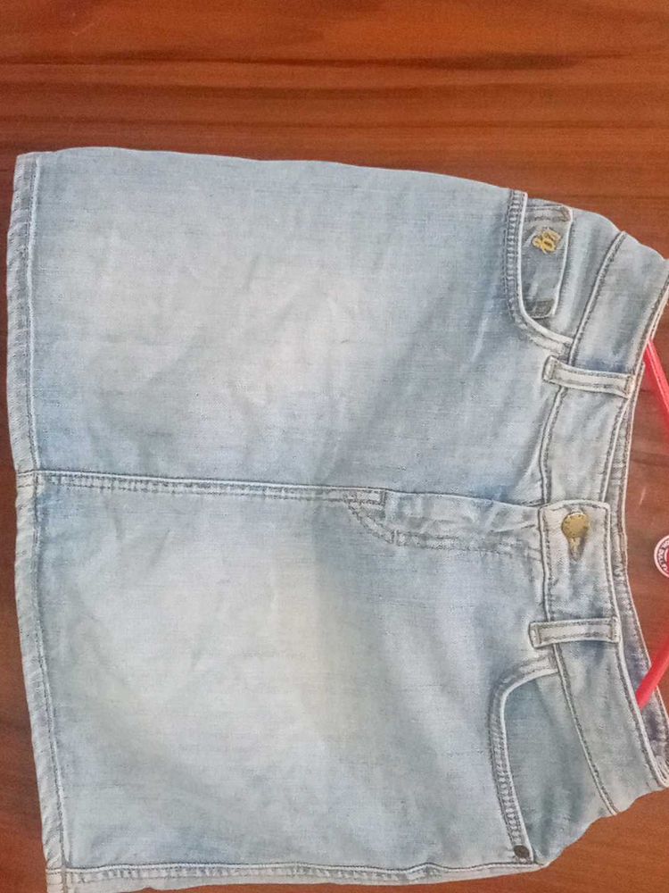 Denim Light Skort