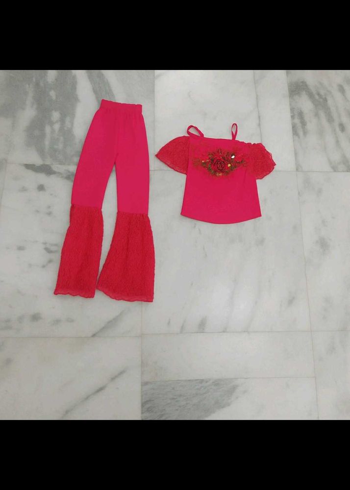 Pink Top and Pants Set