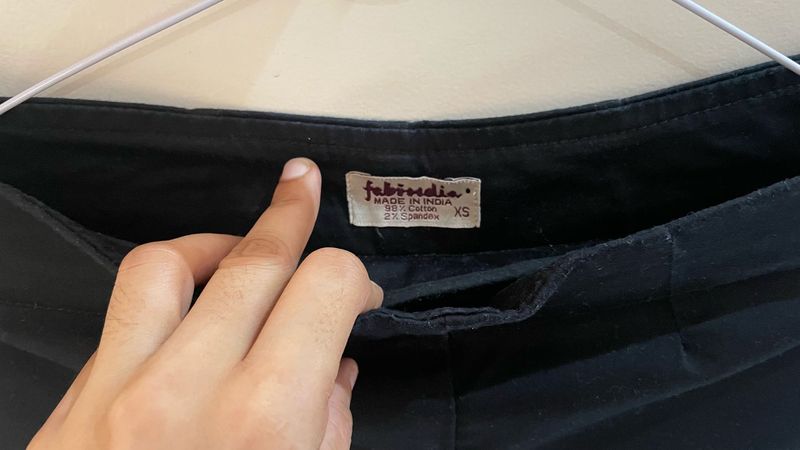 Black Cotton trousers