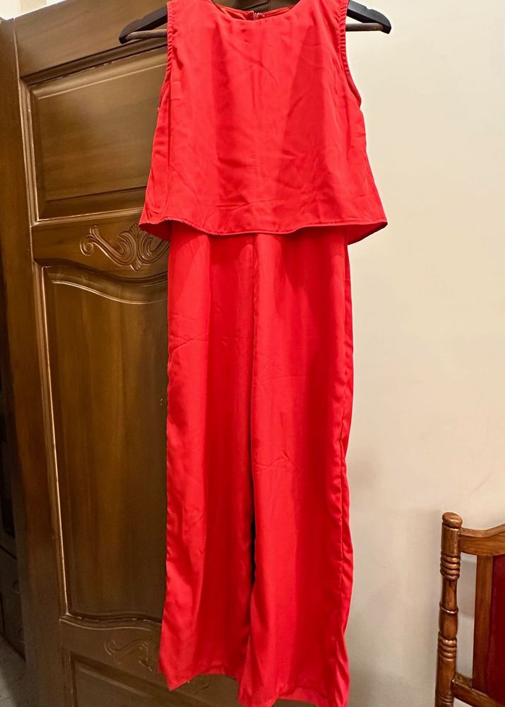 Miss Chase Red Casual Jumpsuit