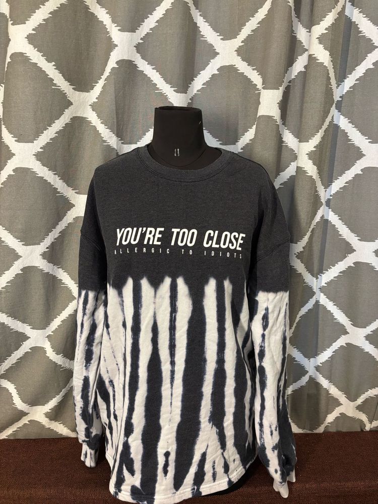 Tie-Dye Graphic Print Sweatshirt