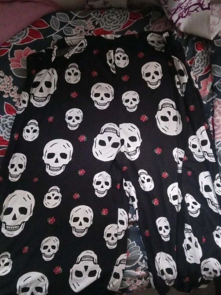Skull Print Pants