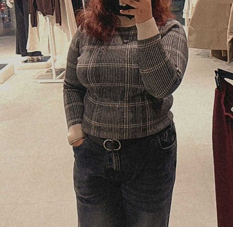 Plaid Pattern Sweater