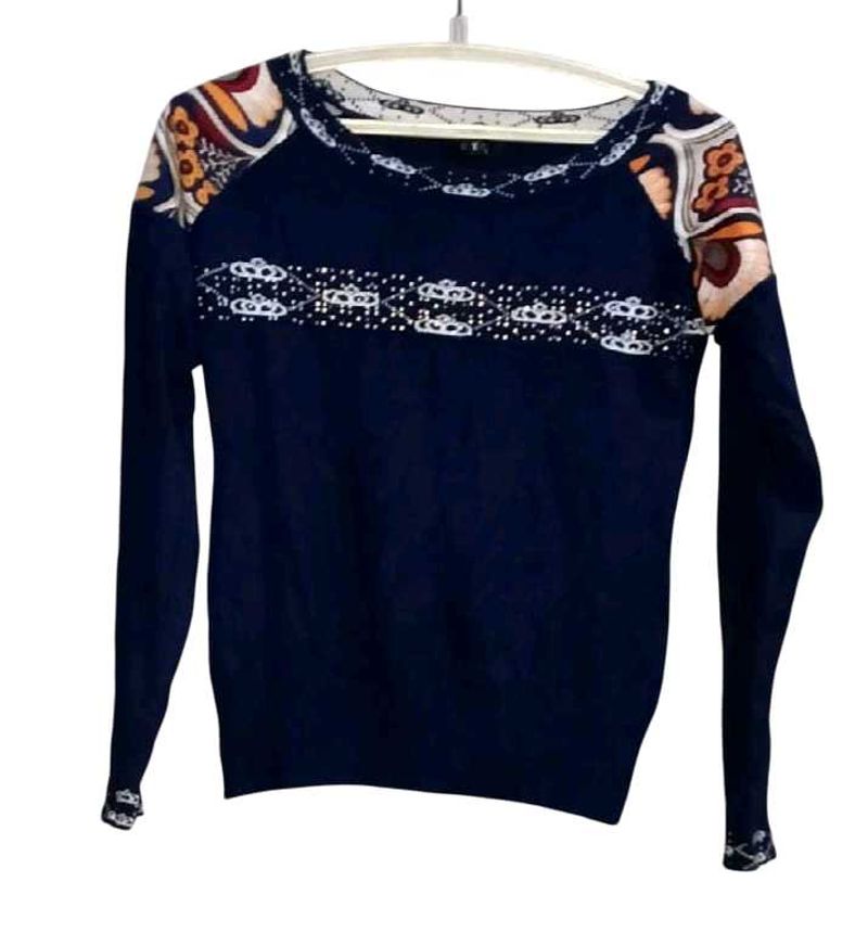Stylish Navy Blue Sweater