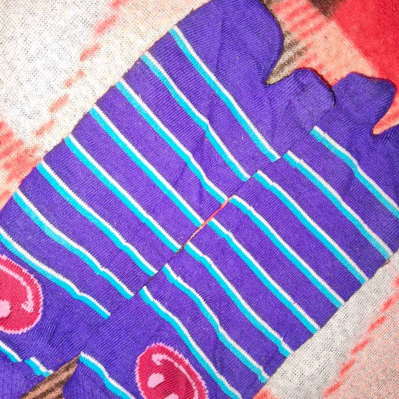 Toe Socks with Stripes