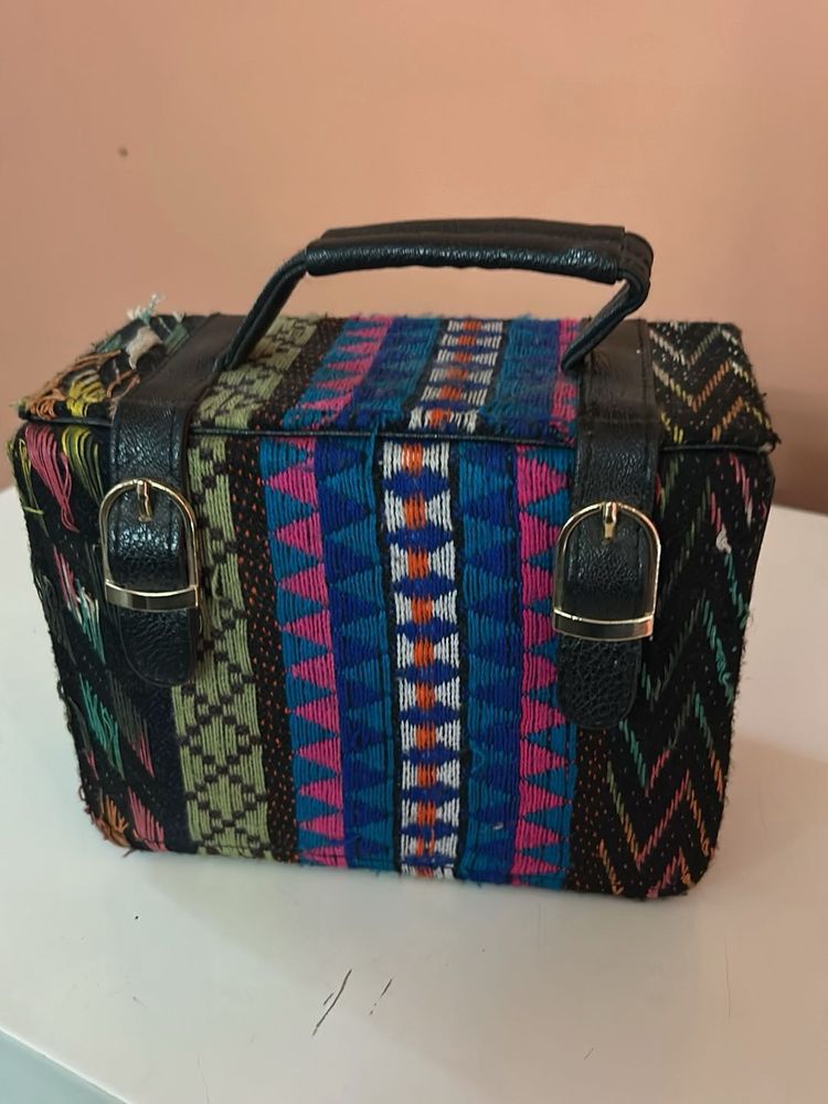 Box shaped Pattern Handbag