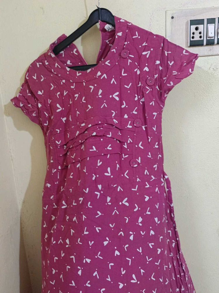 Printed Pink Dress