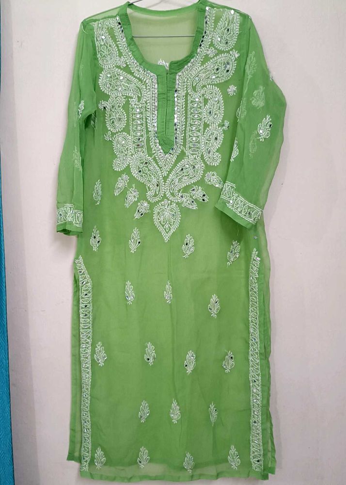 Absolutely New Mesh Chikankari Kurti