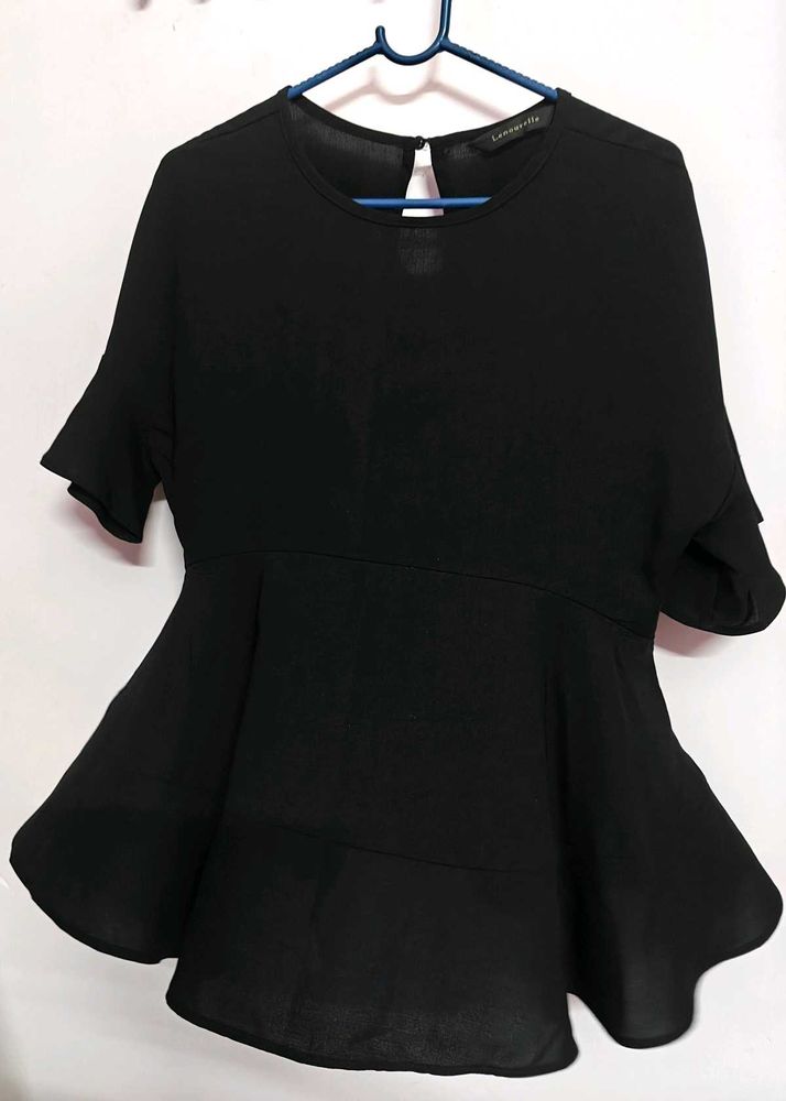 Black Peplum Top