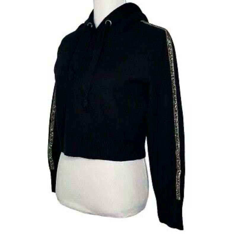 Zara Pullover Sweatshirt With Rhinestones