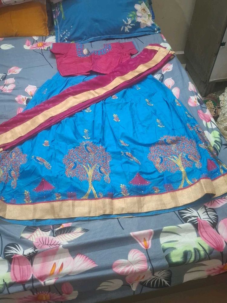 Elegant Blue Lehenga Choli Set