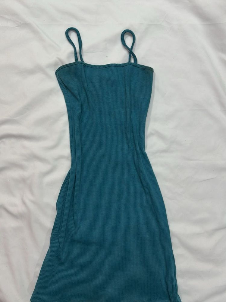 Teal Slip Dress