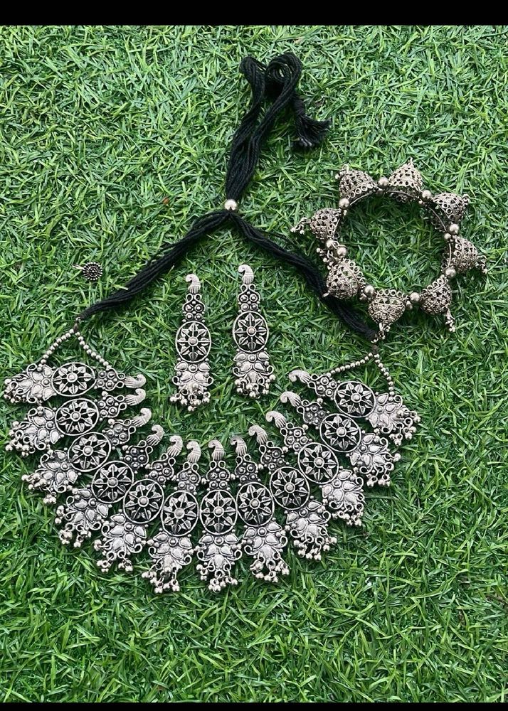 Oxidized Silver Jewelry Set