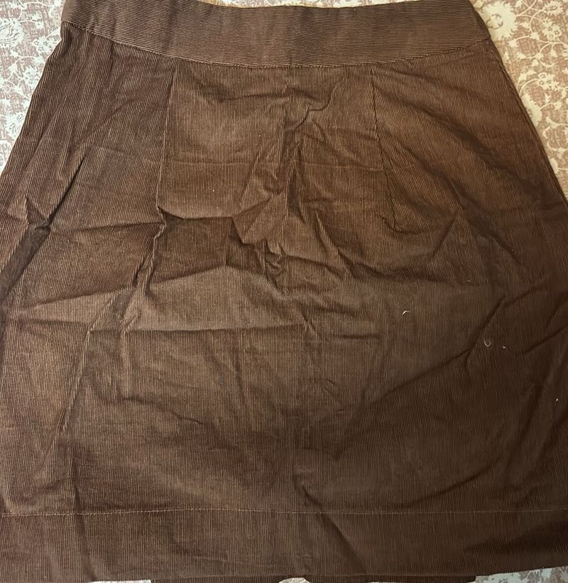 Brown Corduroy Skirt