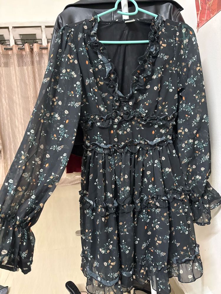 Floral Print Mini Dress