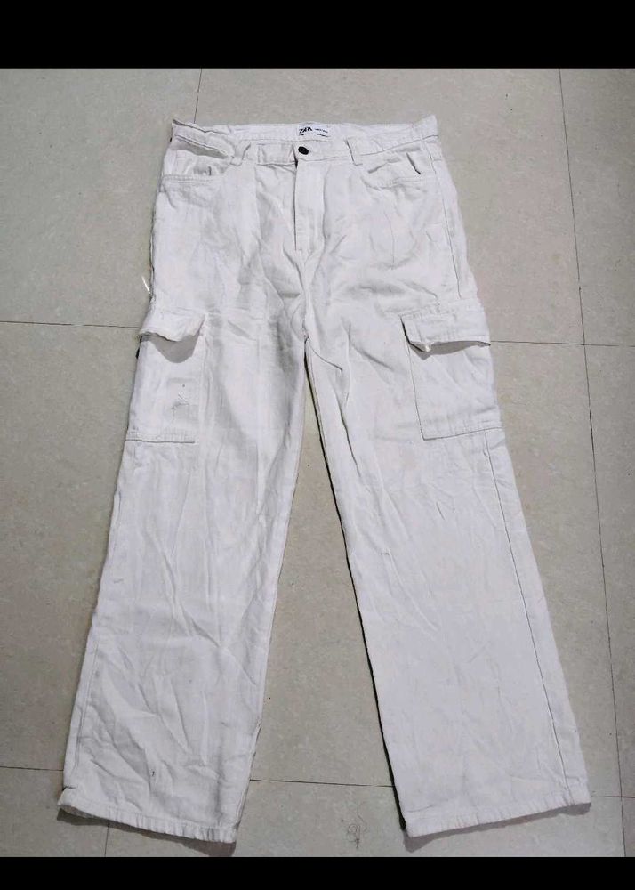 Zara White Cargo