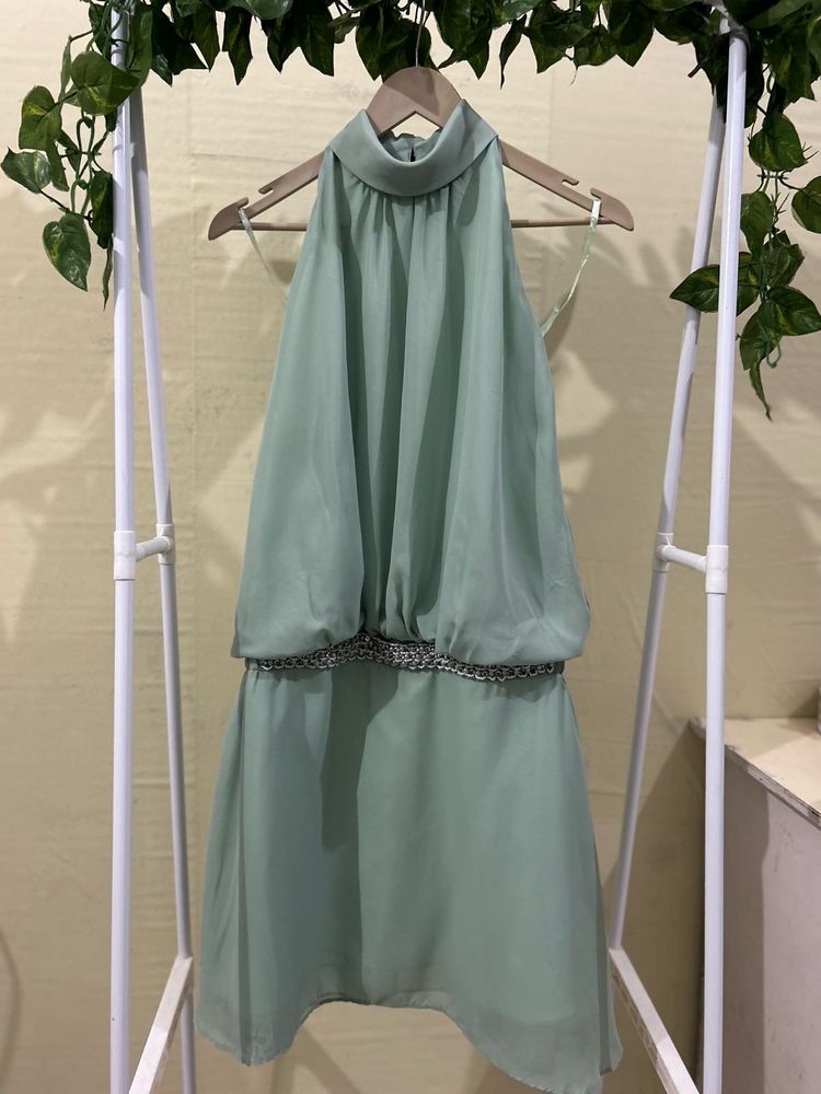 Mint Green Halter Dress
