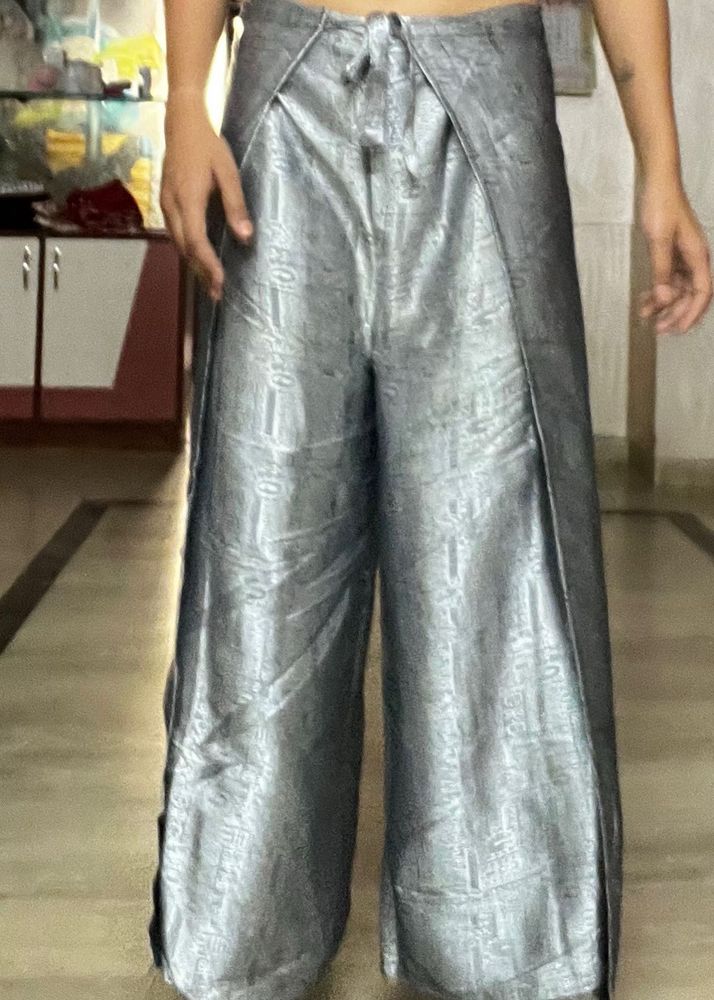 Silver Thai-Style Dhoti Pants - Unique &amp; Trendy