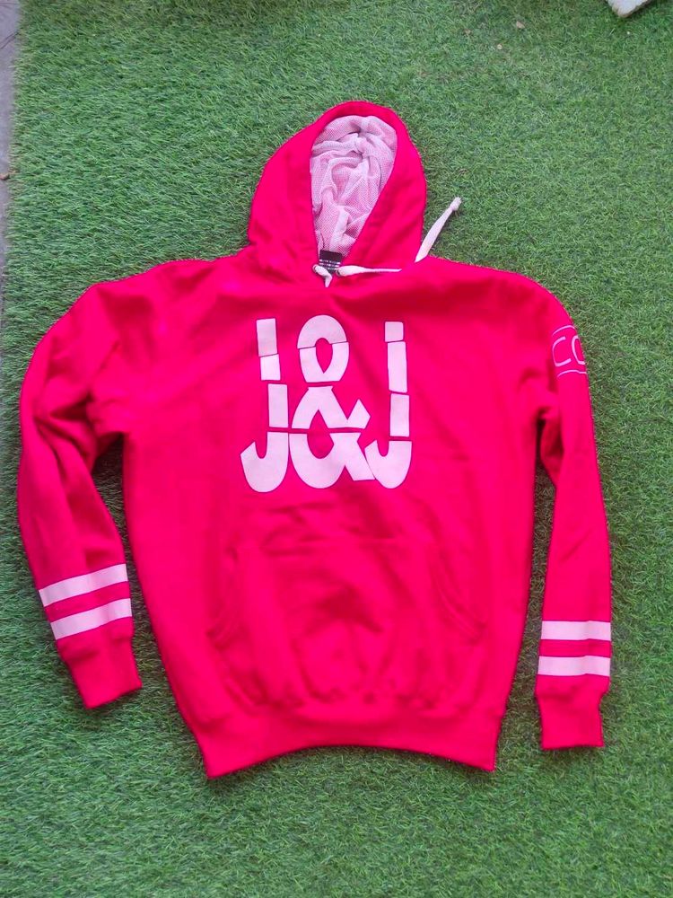 Jack &amp; Jones Red Graphic Hoodie