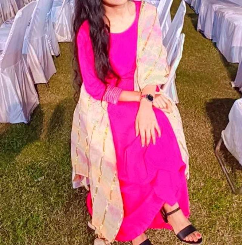 Pink Salwar Suit with Dupatta Flare 5 Meter