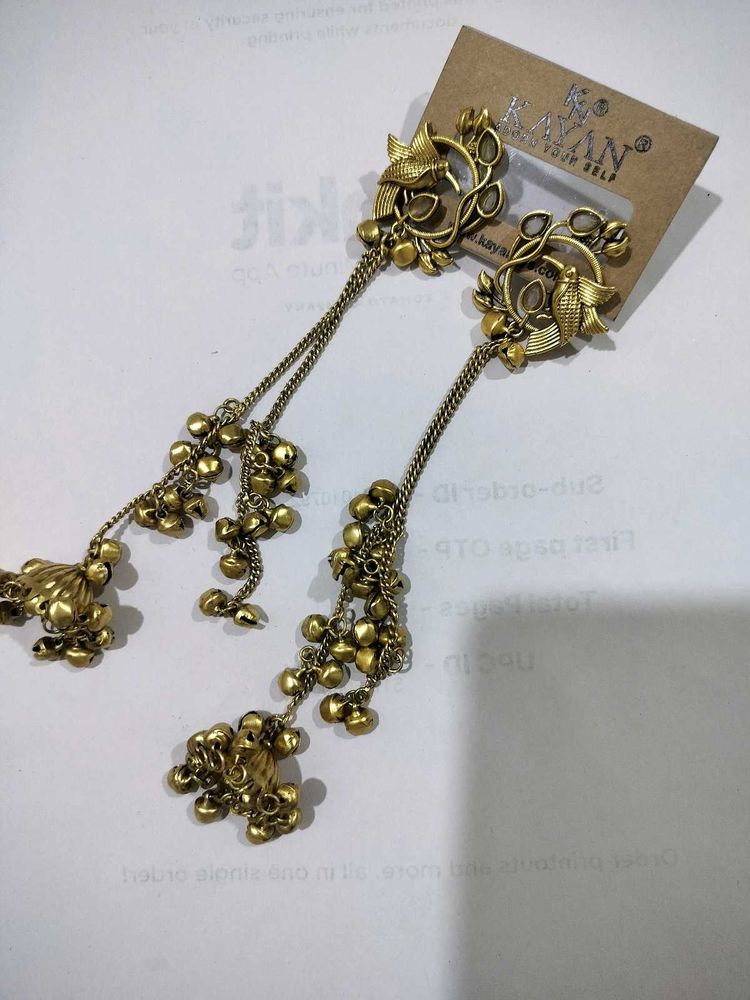 Stylish Gold Dangle Earrings