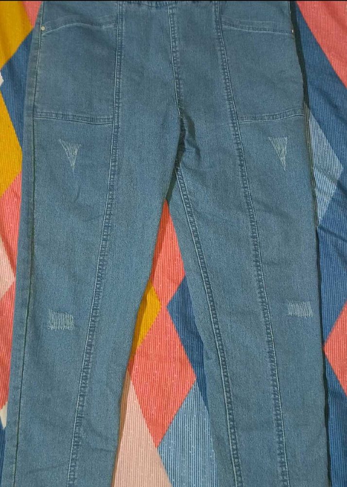 Denim Jogger Pants