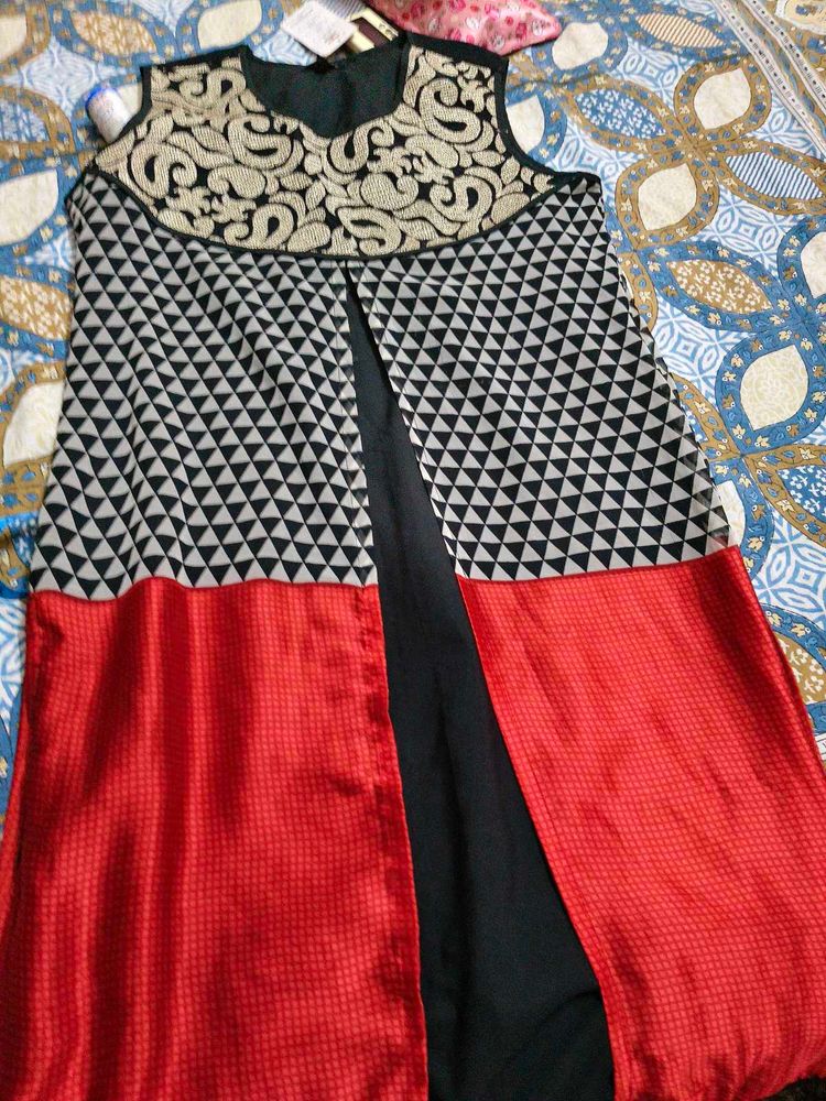 New With Tag Multicolour Xl Kurti Without Sleeves