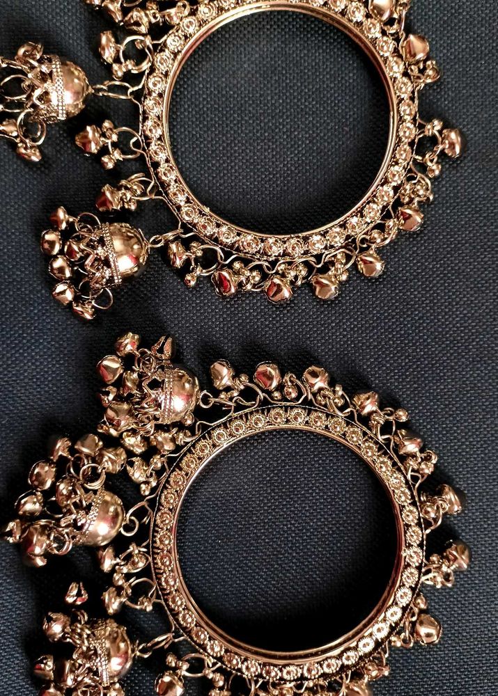 Oxidized Silver Jhumka Bangles – Navratri Special