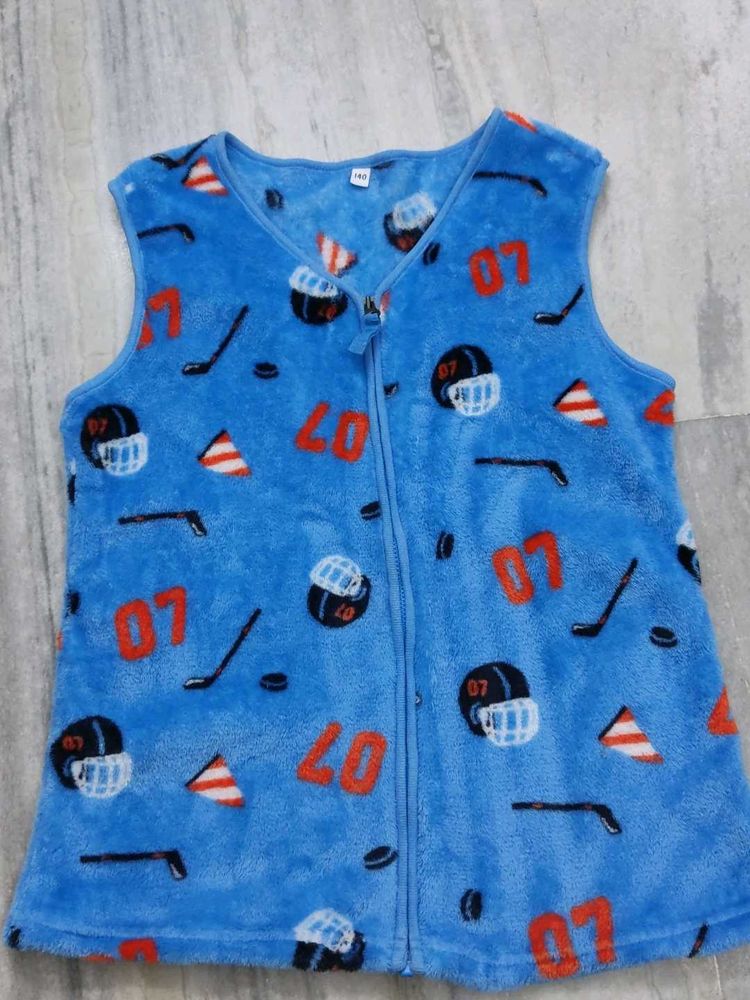 Cute Hockey Print Sleeveless Vest