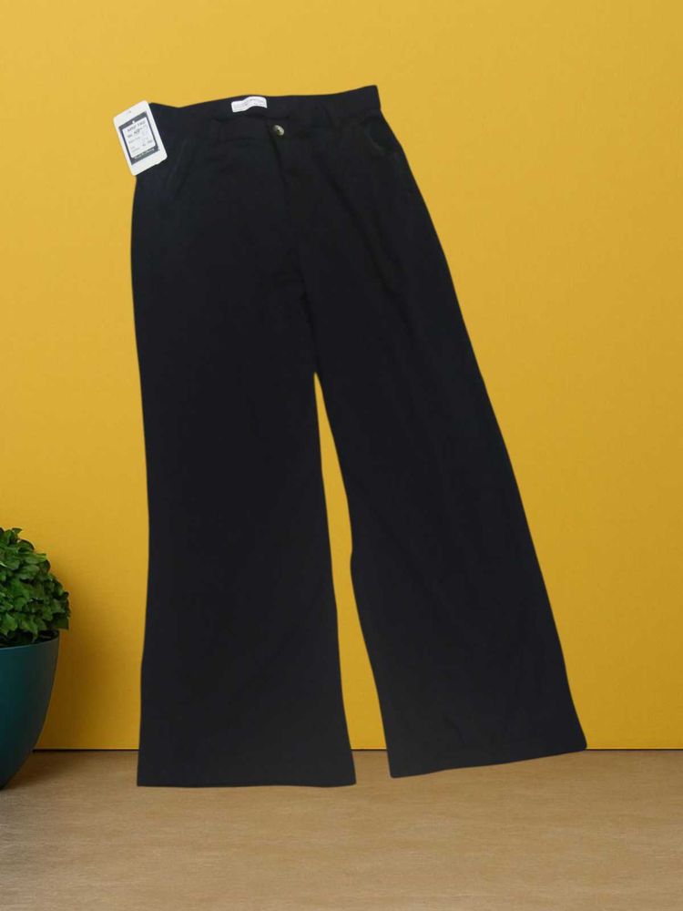 N@34 Size-30 Black Wide Leg Pants