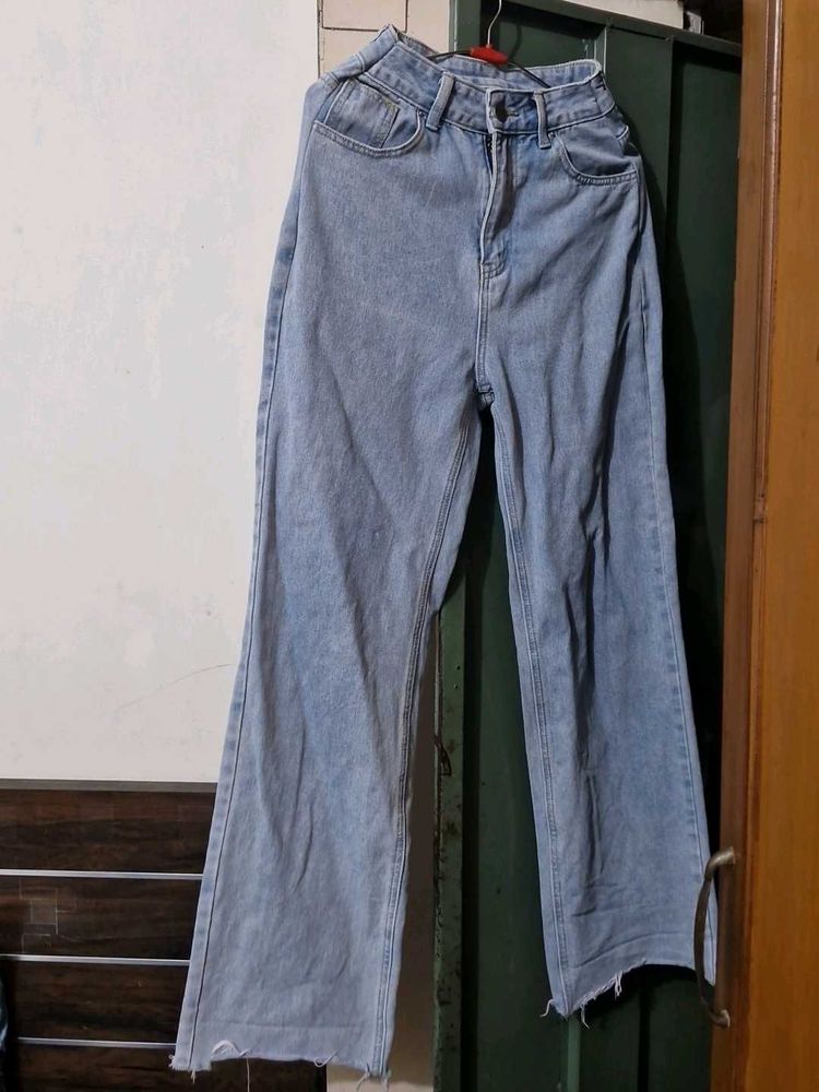 Wide Leg Denim Jeans