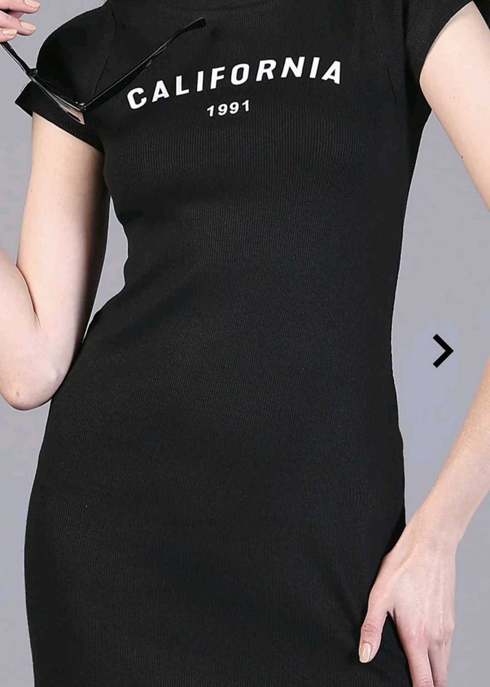 Black &#39;California 1991&#39; Dress
