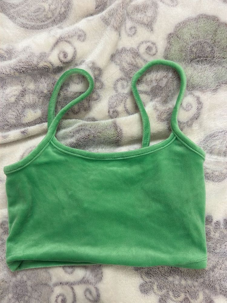 Green Crop Top