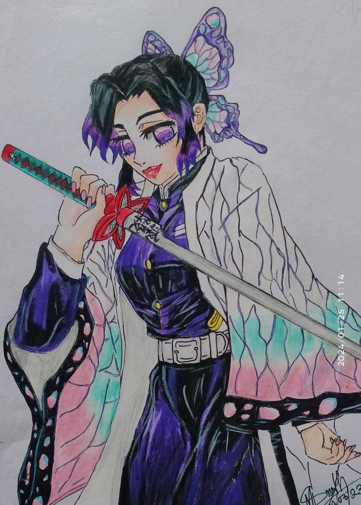 anime artwork of shinobu kocho