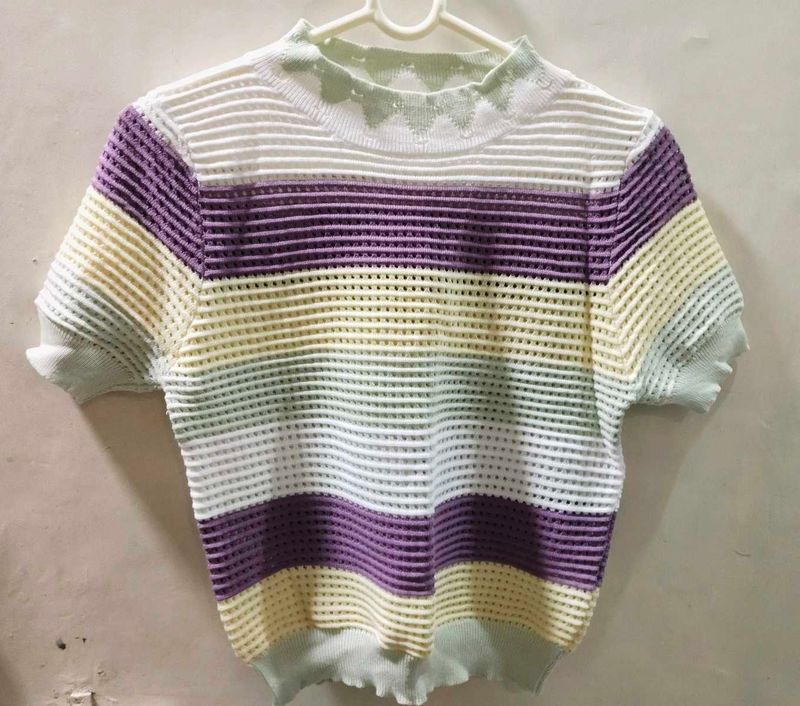 Striped Knit Top