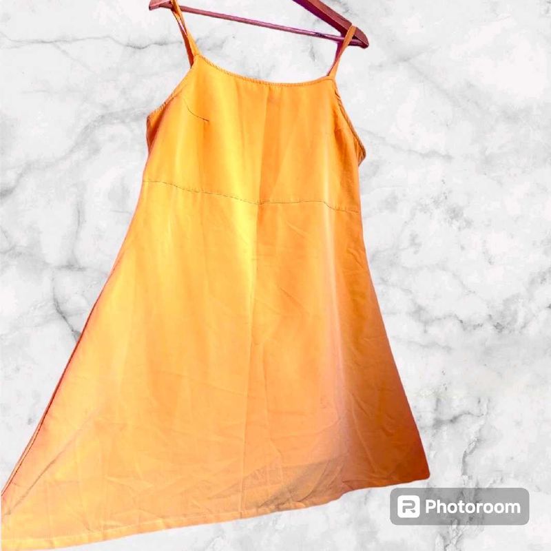 New XXL Yellow Noodle Strip Dress