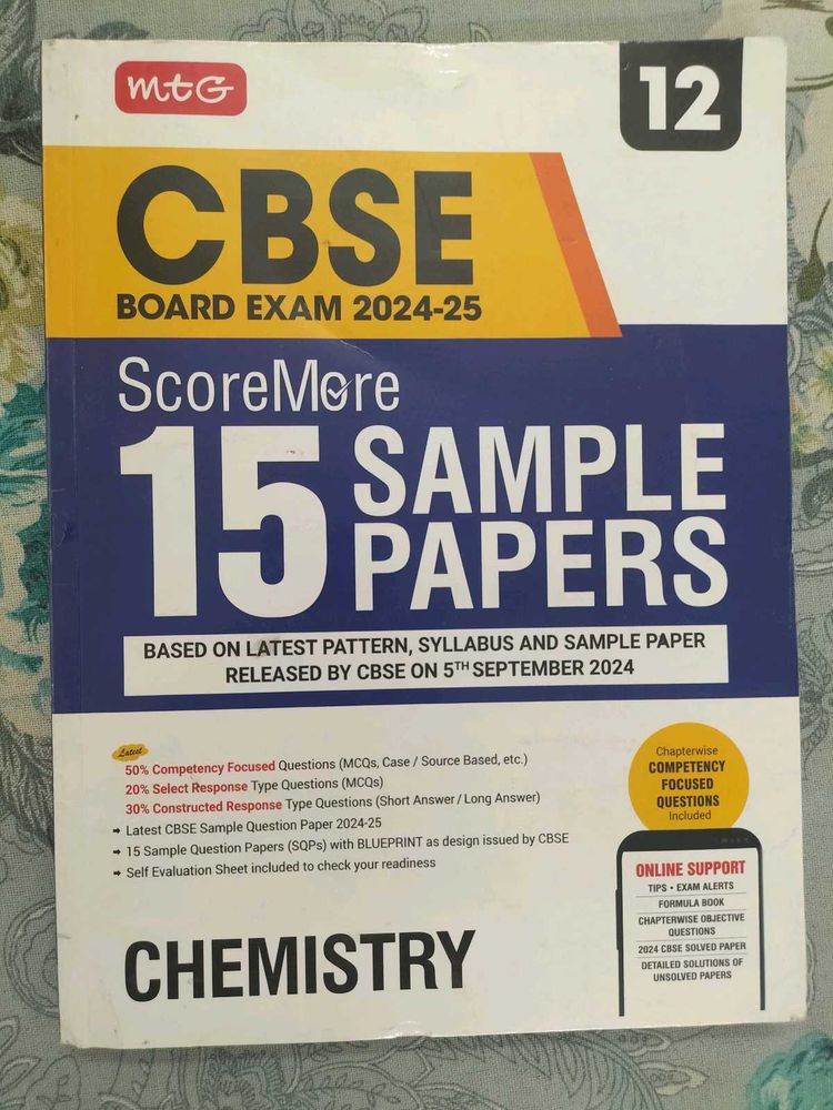 CBSE Class 12 Chemistry Sample Papers