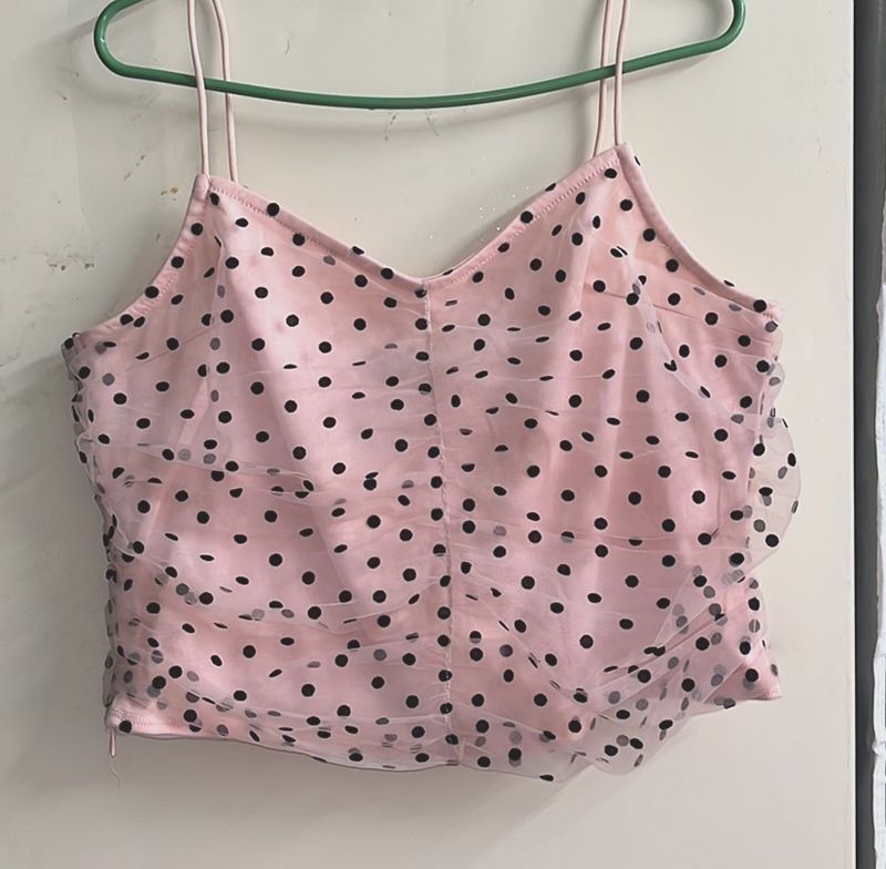 Polker Dot Top &amp; white Jean Combo