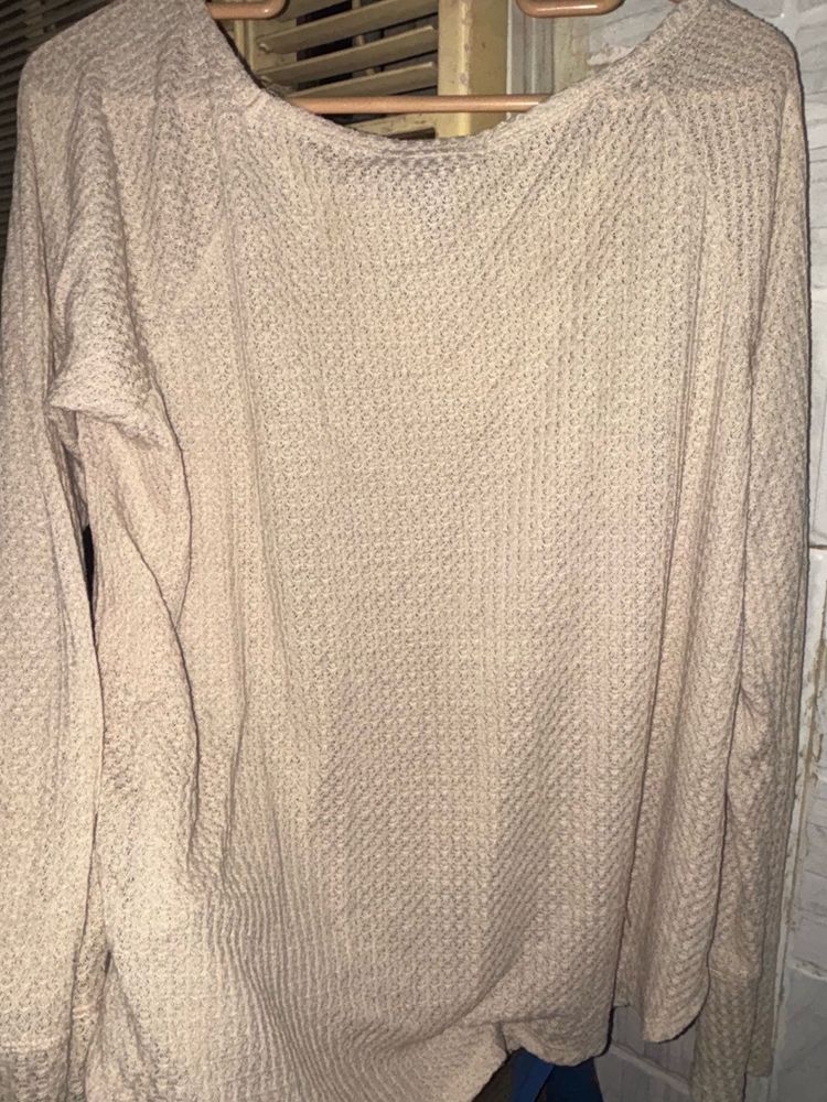 Cozy Beige Knit Sweater