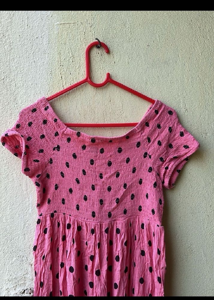 Pinteresty 🎀Polka dot dress A line💗🤍