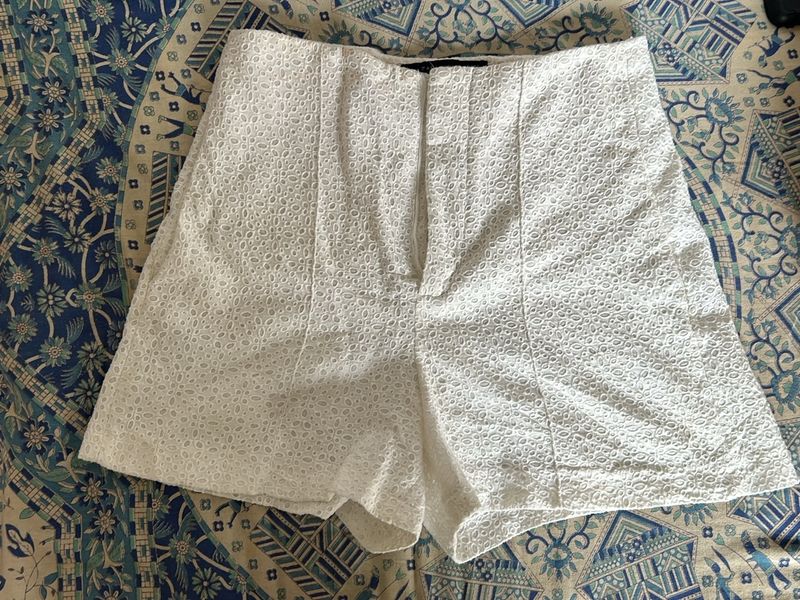 Zara Women White Shorts