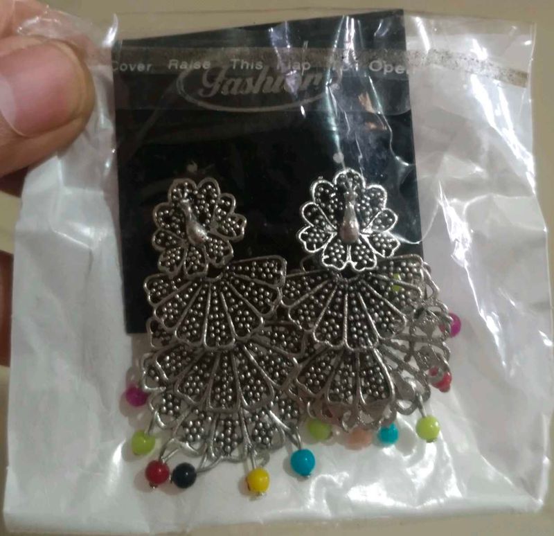 Peacock Drop Earrings