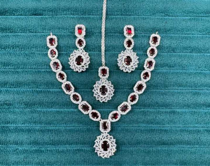 Red &amp; Silver Jewelry Set