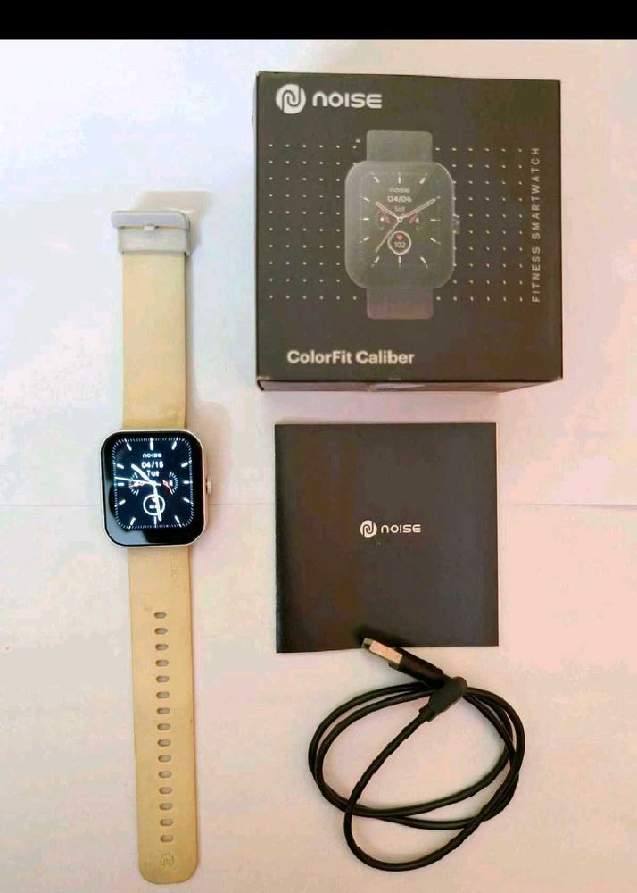 Noise ColorFit Calber Smart Watch (White)