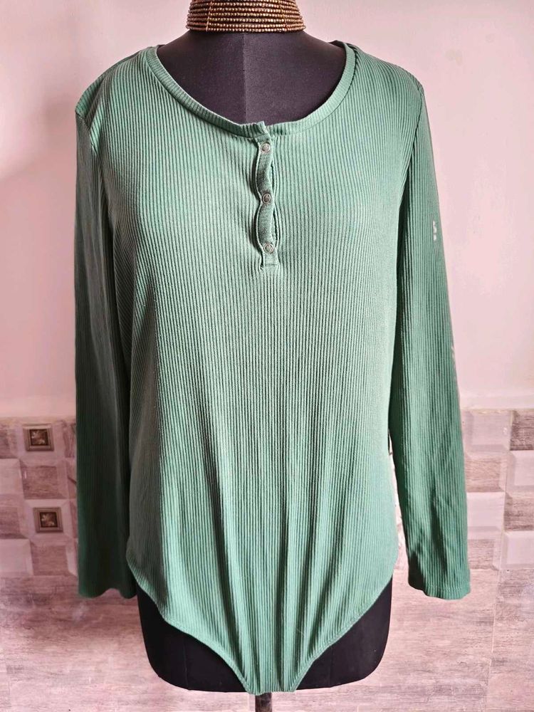 🎁Buy 1, Get 1 Free🎁XL/ 2XL Green Bodysuit Top