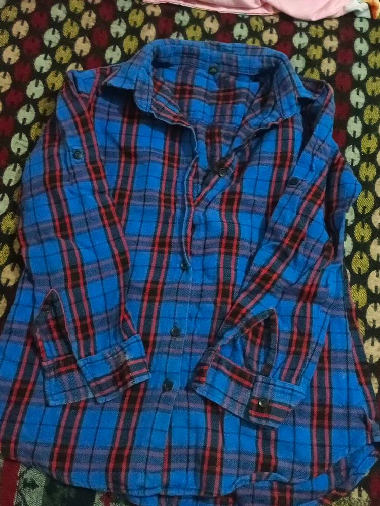 Blue Plaid Shirt