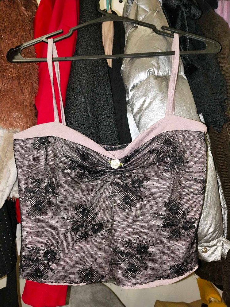 Cute gothic crop top