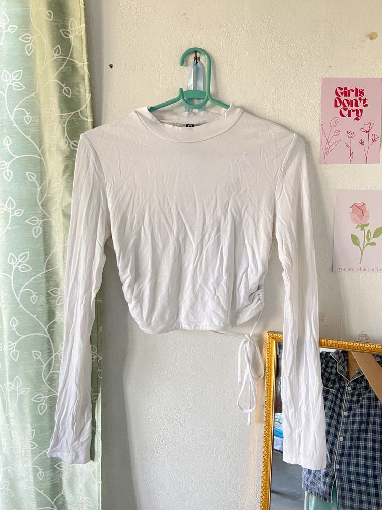 ON SALE :- H&amp;M White Long Sleeve Top